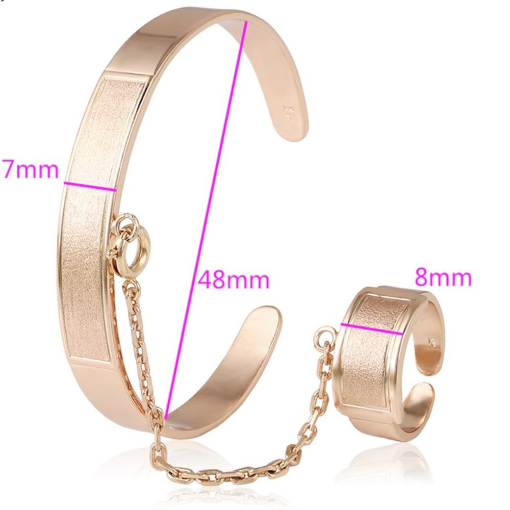Adjustable Bangle Ring 18KGP Set - Picture 2 of 15